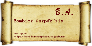 Bombicz Aszpázia névjegykártya